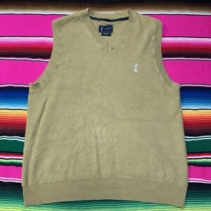 adidas Claret Jug Collection Sweater Vest Men's M Yellow Silk Cashmere Old Money